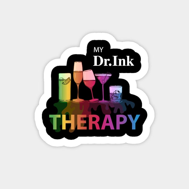 My Drink Therapy Humorous Design Sticker by MADstudio47